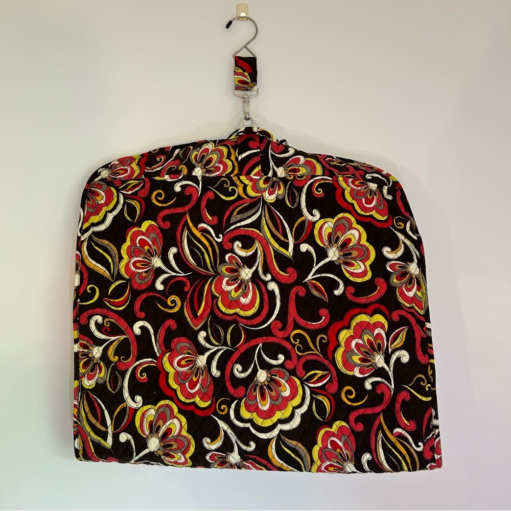 VERA BRADLEY Hanging Garment Bag - PUCCINI - Brown Pink Yellow Floral - Picture 2 of 16